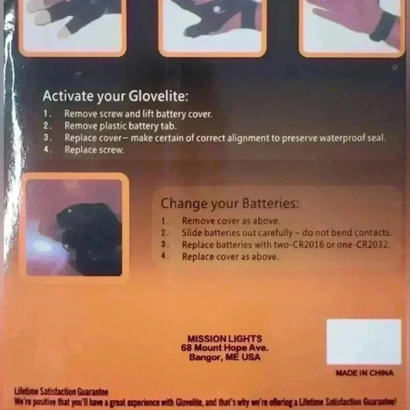 LED Gloves Flashing Light Up Party Glow Outdoors Workshop Handyman Fun NWT - Picture 2 of 16